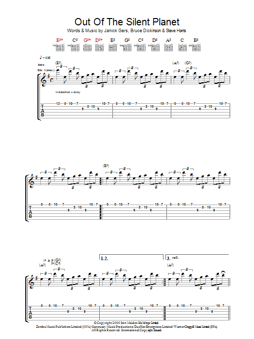 Produktgalerie: Seite 1 von 1 Out Of The Silent Planet, Iron Maiden, Gitarre