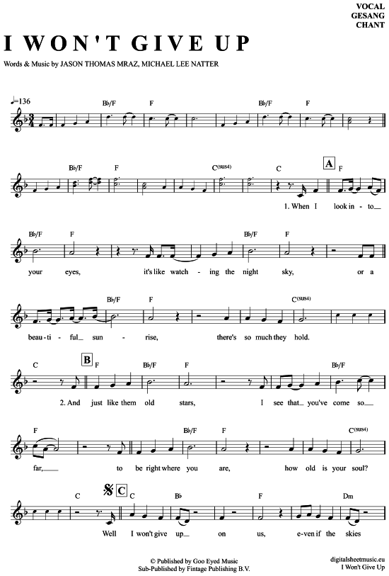 Product gallery: Page 1 of 4 I won´t give up , Mraz, Jason, (vocals)