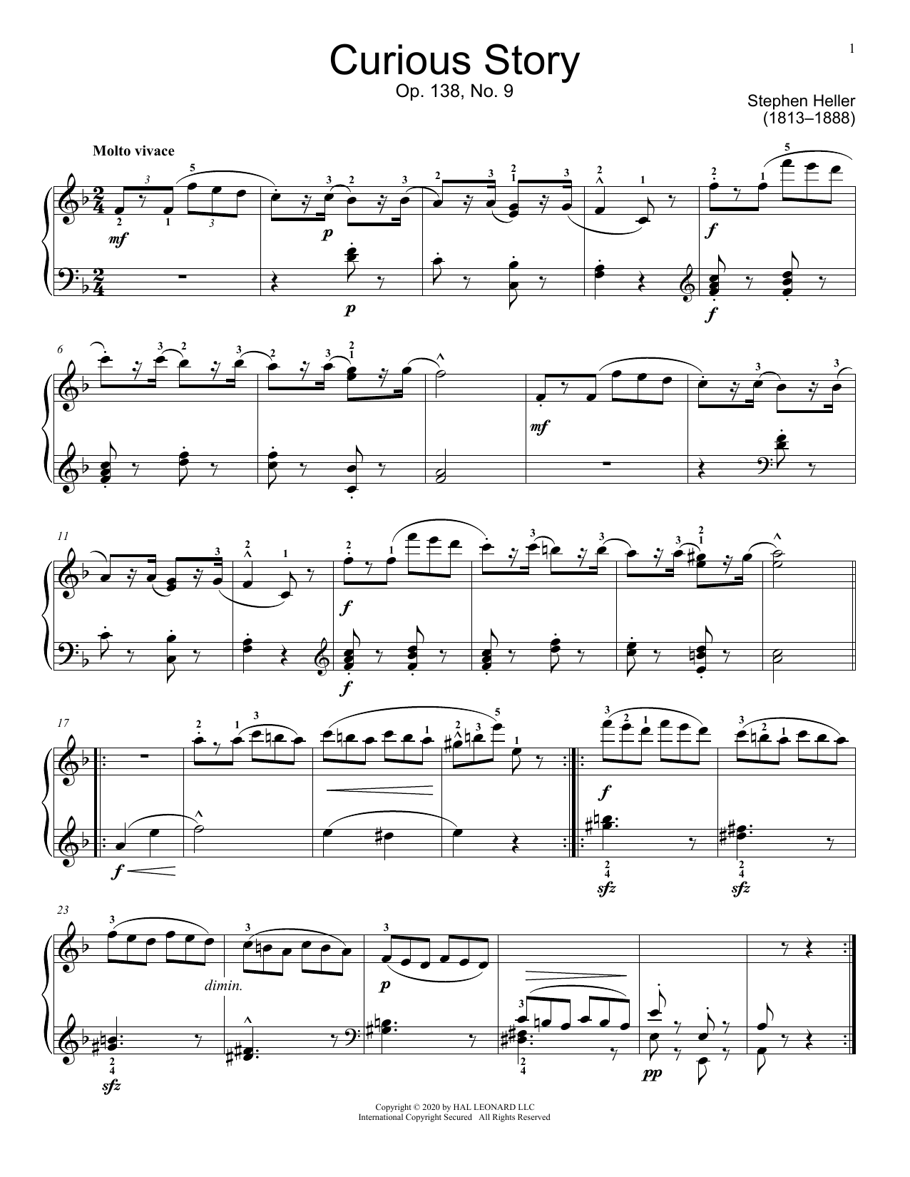 Product picture to: Curious Story, Op. 138, No. 9