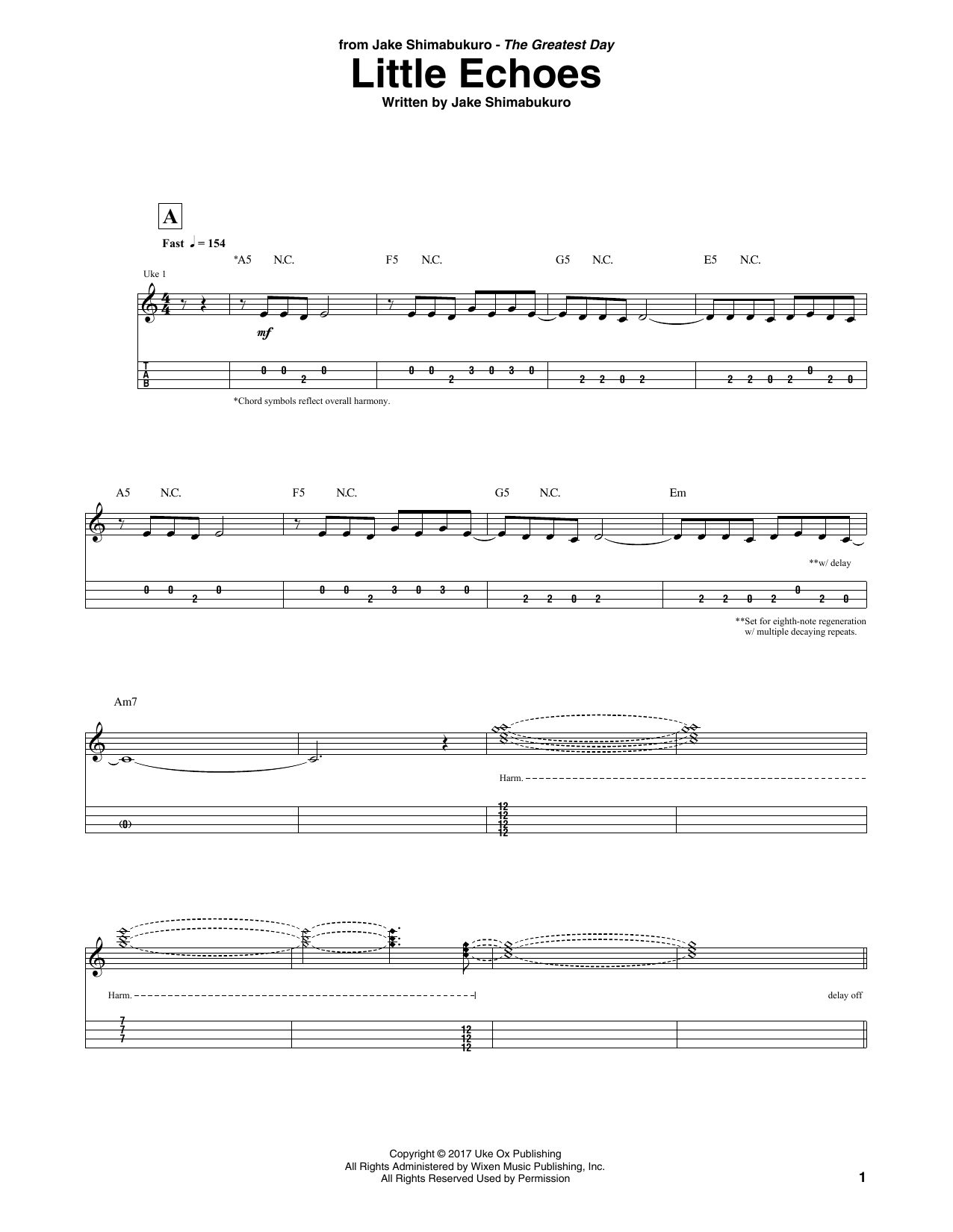 Product gallery: Page 1 of 1 Little Echoes, Jake Shimabukuro