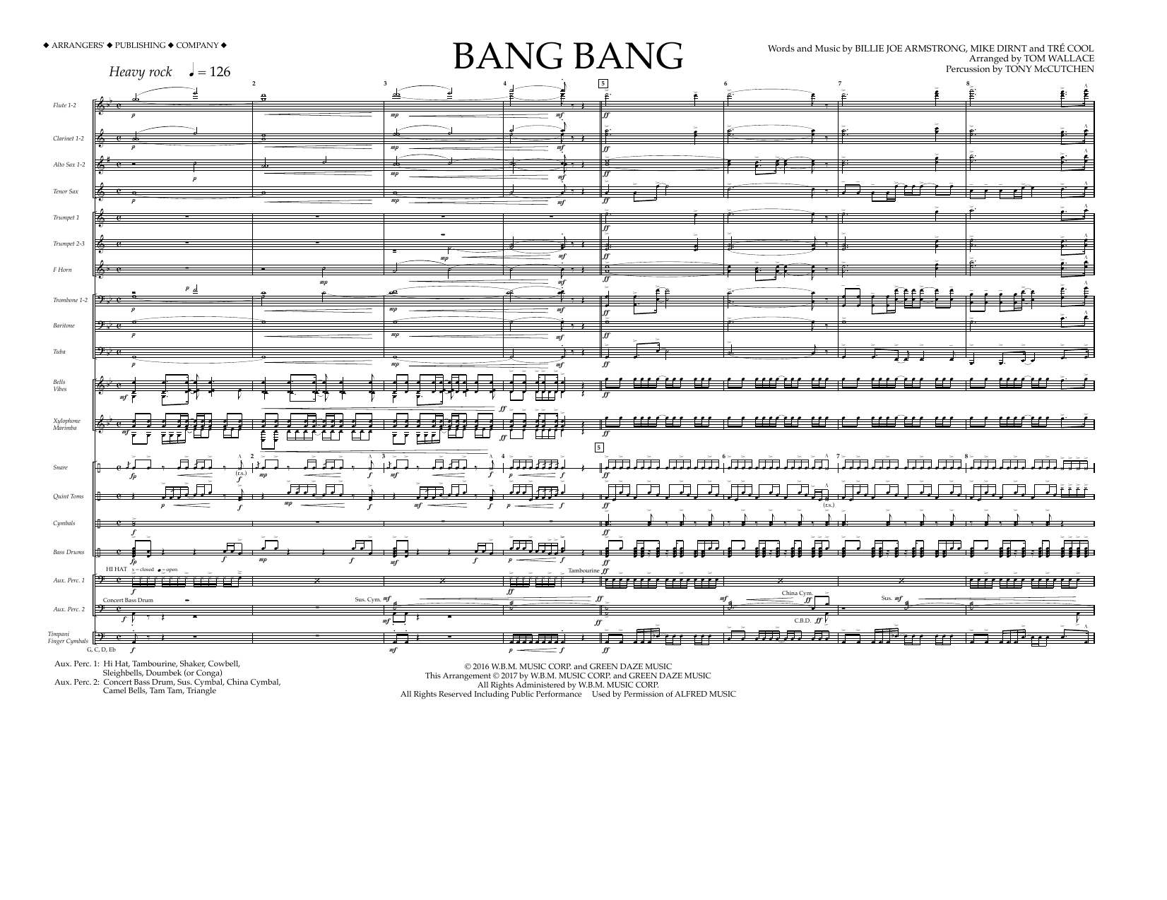 Product picture to: Bang Bang - Full Score