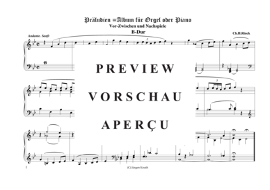 gallery: Präludien =Album für Orgel oder Piano , , (B-Dur)