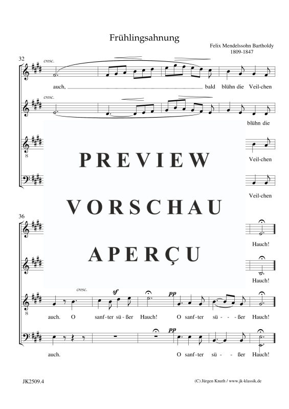 Product gallery: Page 9 of 9 O sanfter süßer Hauch (Frühlingsahnung) , ,  (mixed choir)