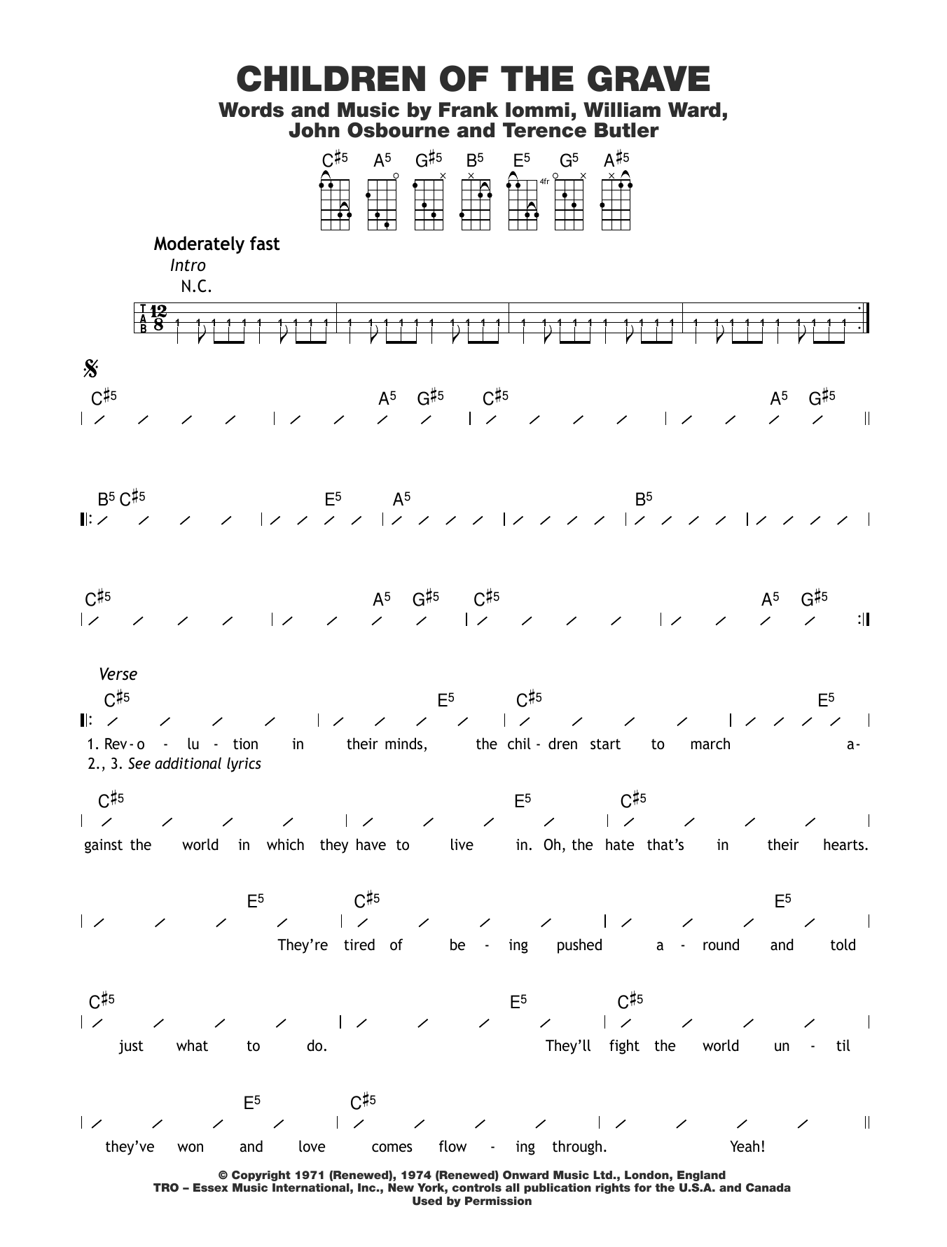 Produktgalerie: Seite 1 von 1 Children Of The Grave, Black Sabbath, Ukulele