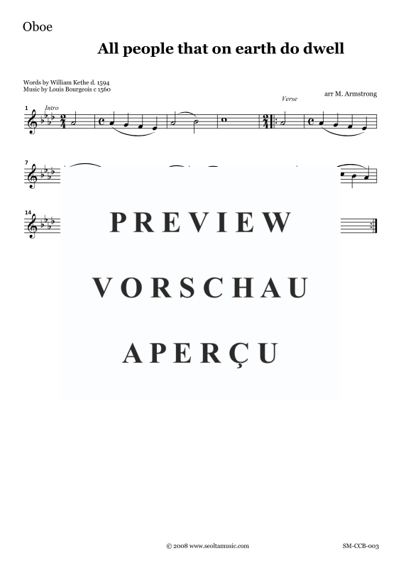 Produktgalerie: Seite 11 von 11 All people that on earth do dwell, , Hymne für Gemischter Chor und Concert Band