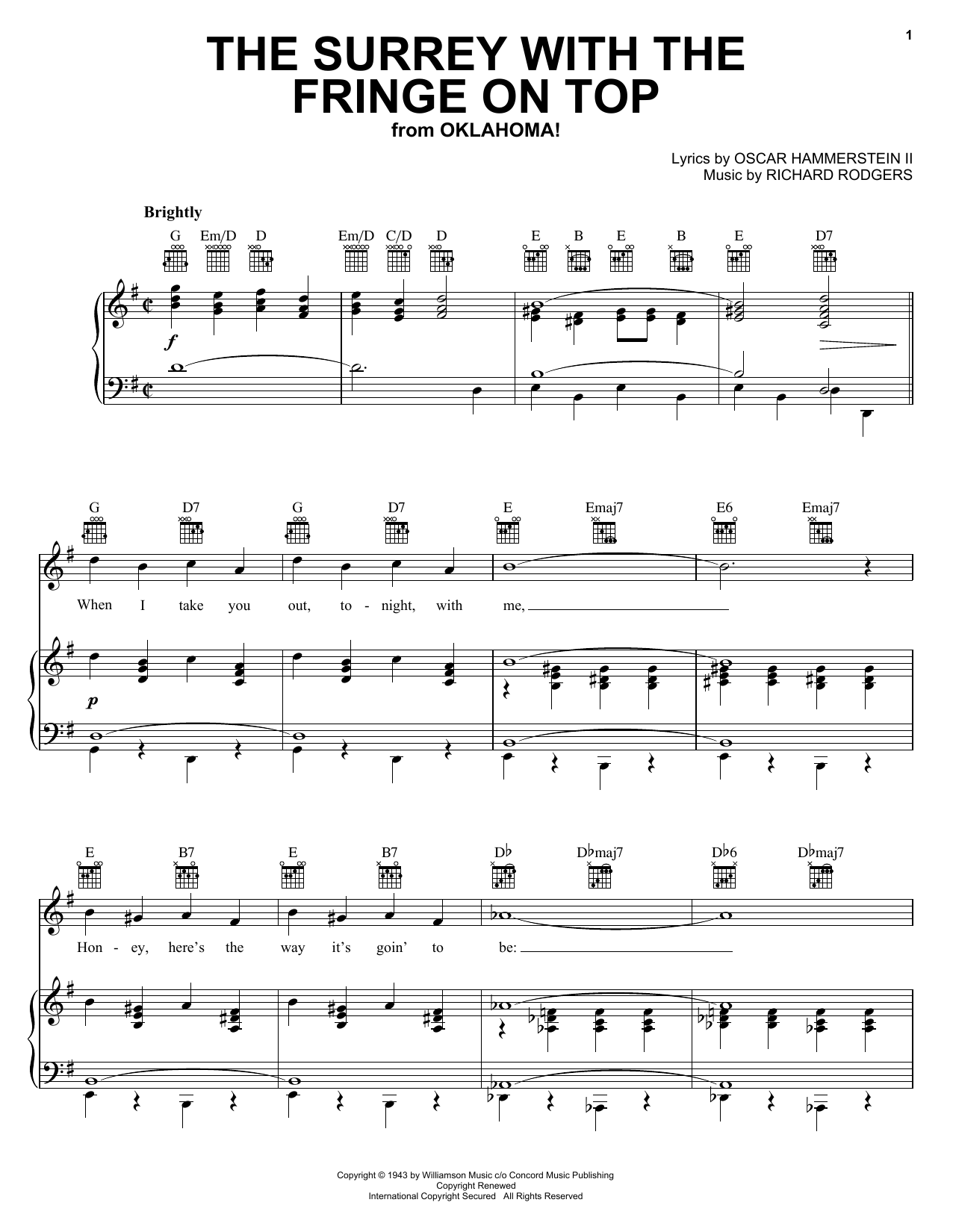 Produktbild zu: The Surrey With The Fringe On Top (from Oklahoma!)