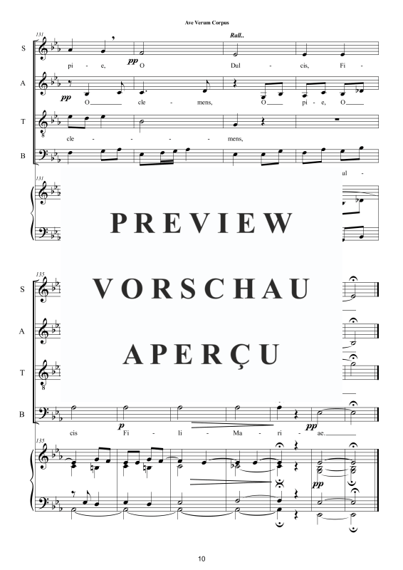Produktgalerie: Seite 11 von 11 Ave verum corpus, , Sopran, Gemischter Chor und Orgel