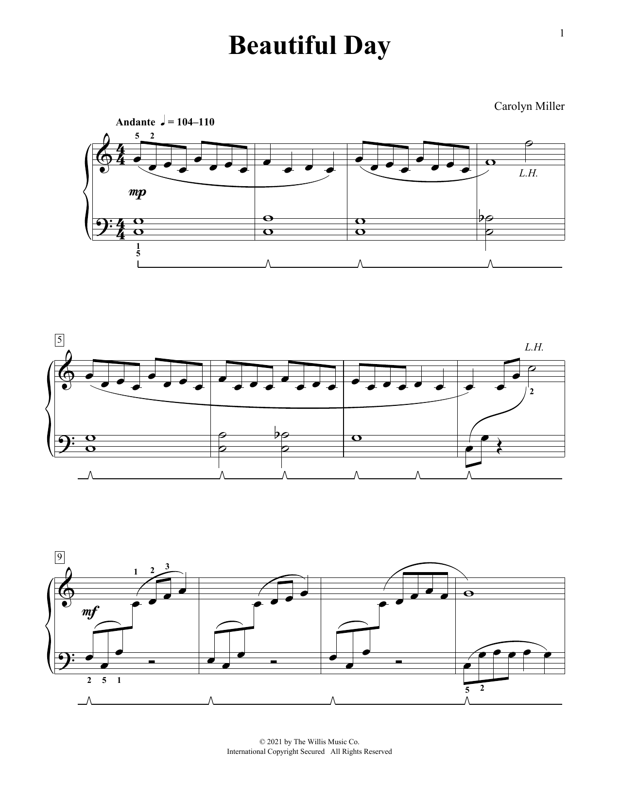 Produktgalerie: Seite 1 von 1 Beautiful Day, Carolyn Miller, Klavier