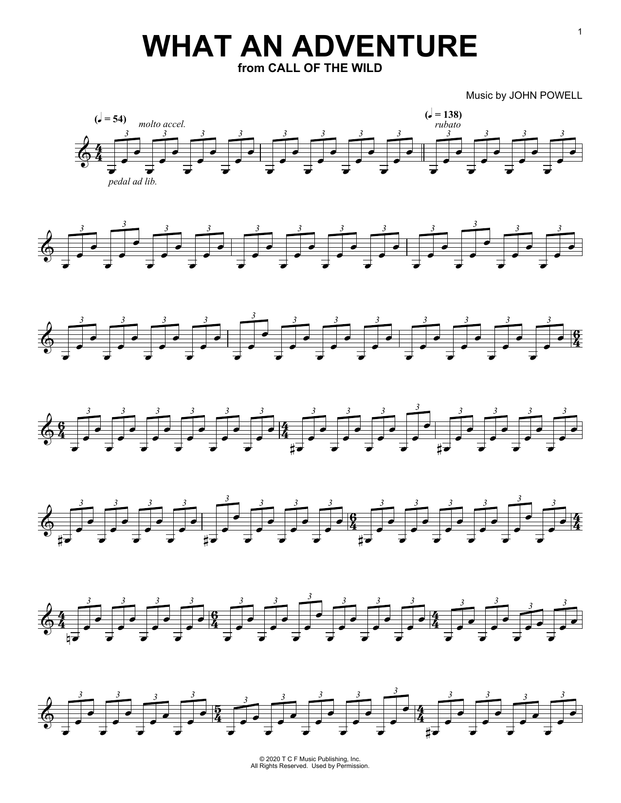 Produktbild zu: What An Adventure (from The Call Of The Wild) (arr. Batu Sener)