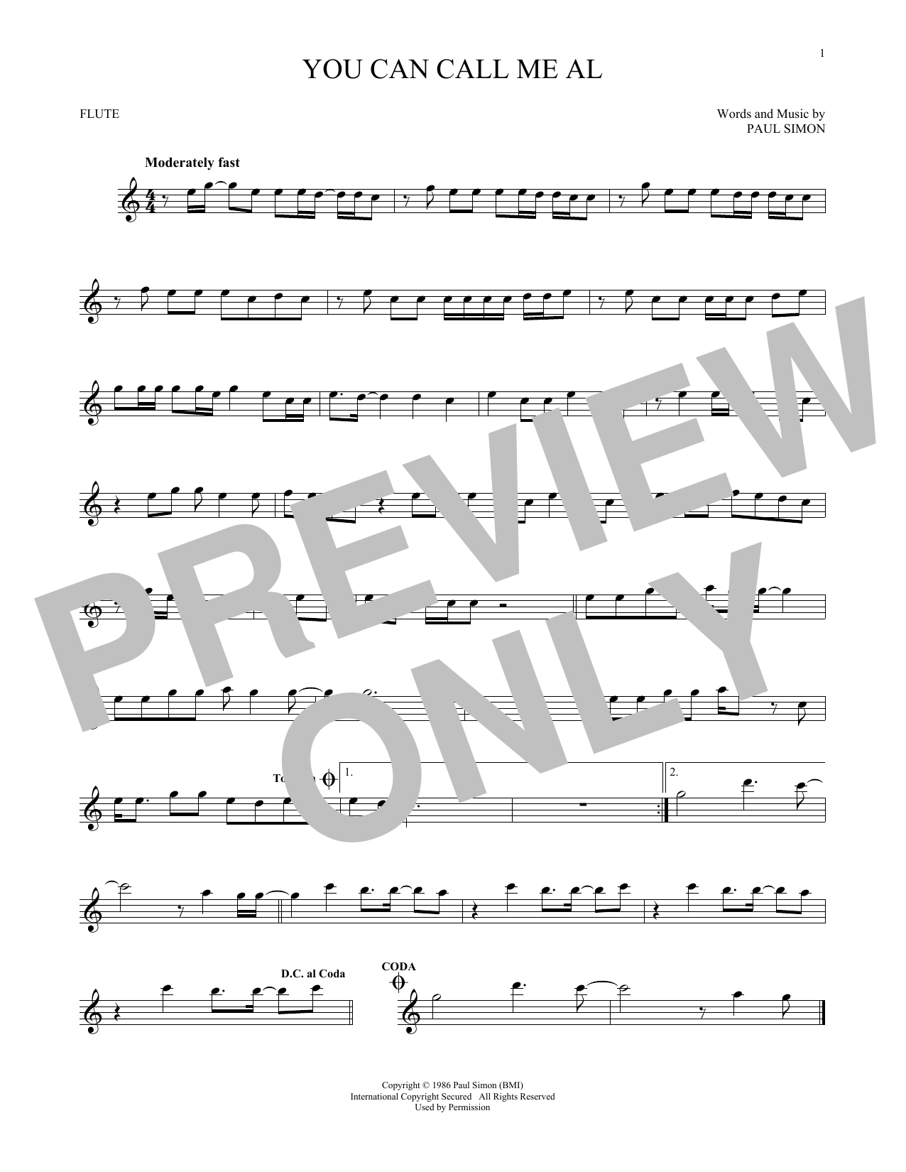 Product gallery: Page 1 of 1 You Can Call Me Al, Paul Simon