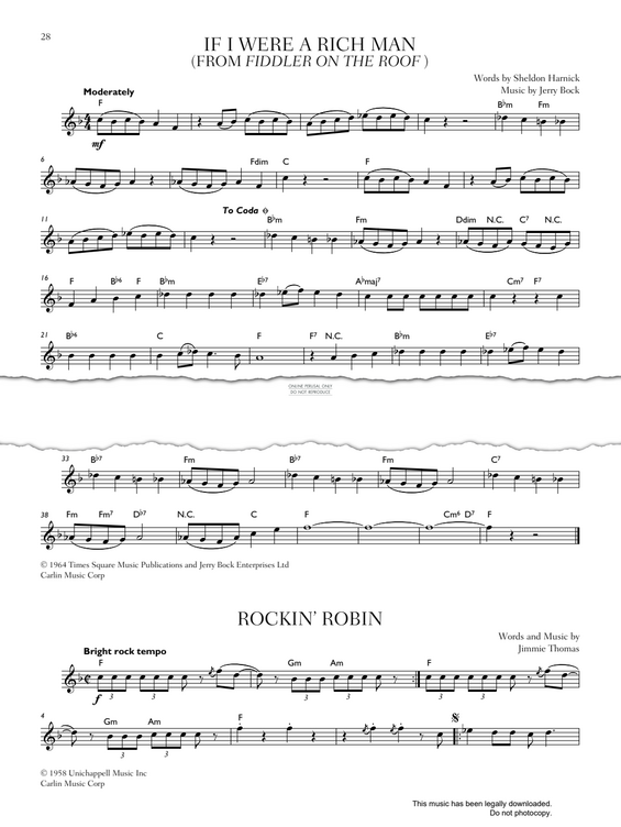 Product gallery: Page 1 of 1 If I Were A Rich Man (from 'Fiddler On The Roof'), Jerry Bock