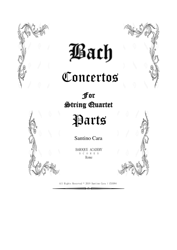 Produktbild zu: Seven Bach's String Quartet Concertos - Complete PartsBach