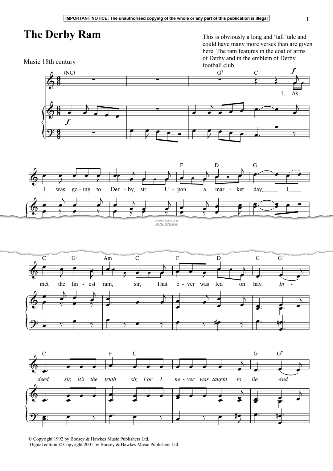 Produktgalerie: Seite 1 von 1 The Derby Ram, Anon, Klavier