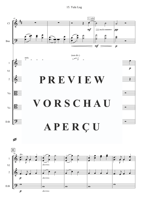 Produktgalerie: Seite 10 von 11 Yule Log, , Kammer Orchester Holzbläser, Blechbläser, Streicher und Pauken