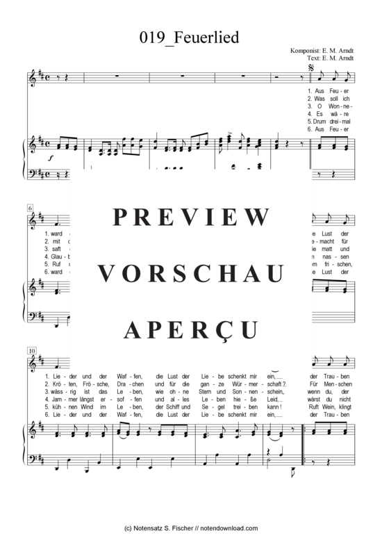 Produktgalerie: Seite 2 von 3 Feuerlied , , Klavier und Gesang