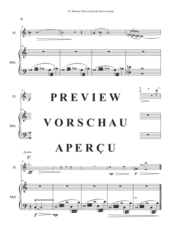 Product gallery: Page 7 of 10 Tout au bord du fleuve assoupi , , ( Duet for flute + marimba)