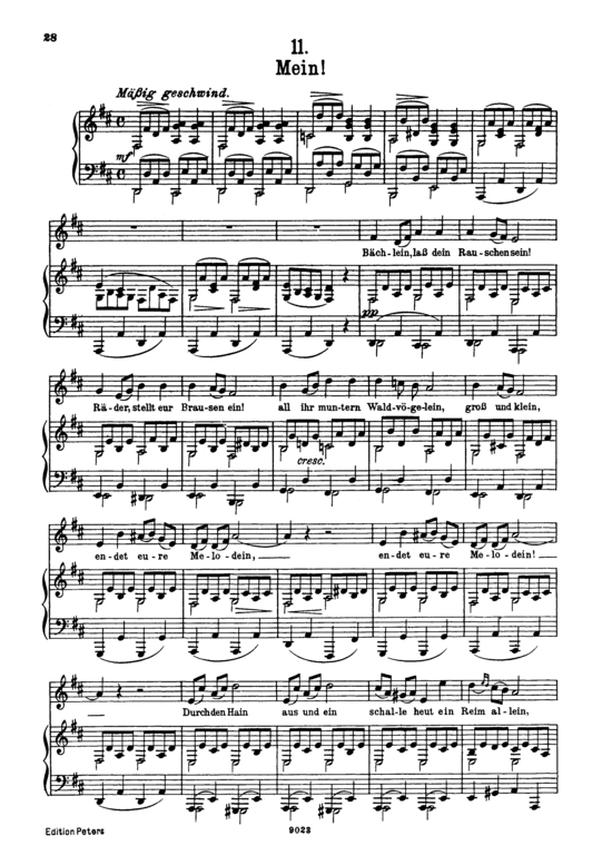 Product picture to: Mein! D.795-11 (Die Schöne Müllerin)Franz Schubert