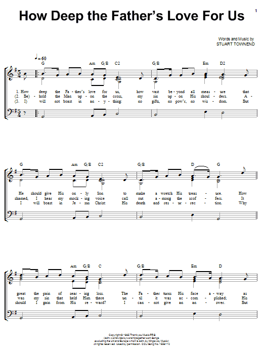 Produktgalerie: Seite 1 von 1 How Deep The Father's Love For Us, Stuart Townend, Gesang, Gitarre, Klavier