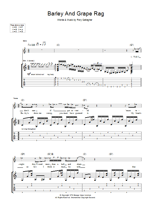 Product gallery: Page 1 of 1 Barley & Grape Rag, Rory Gallagher