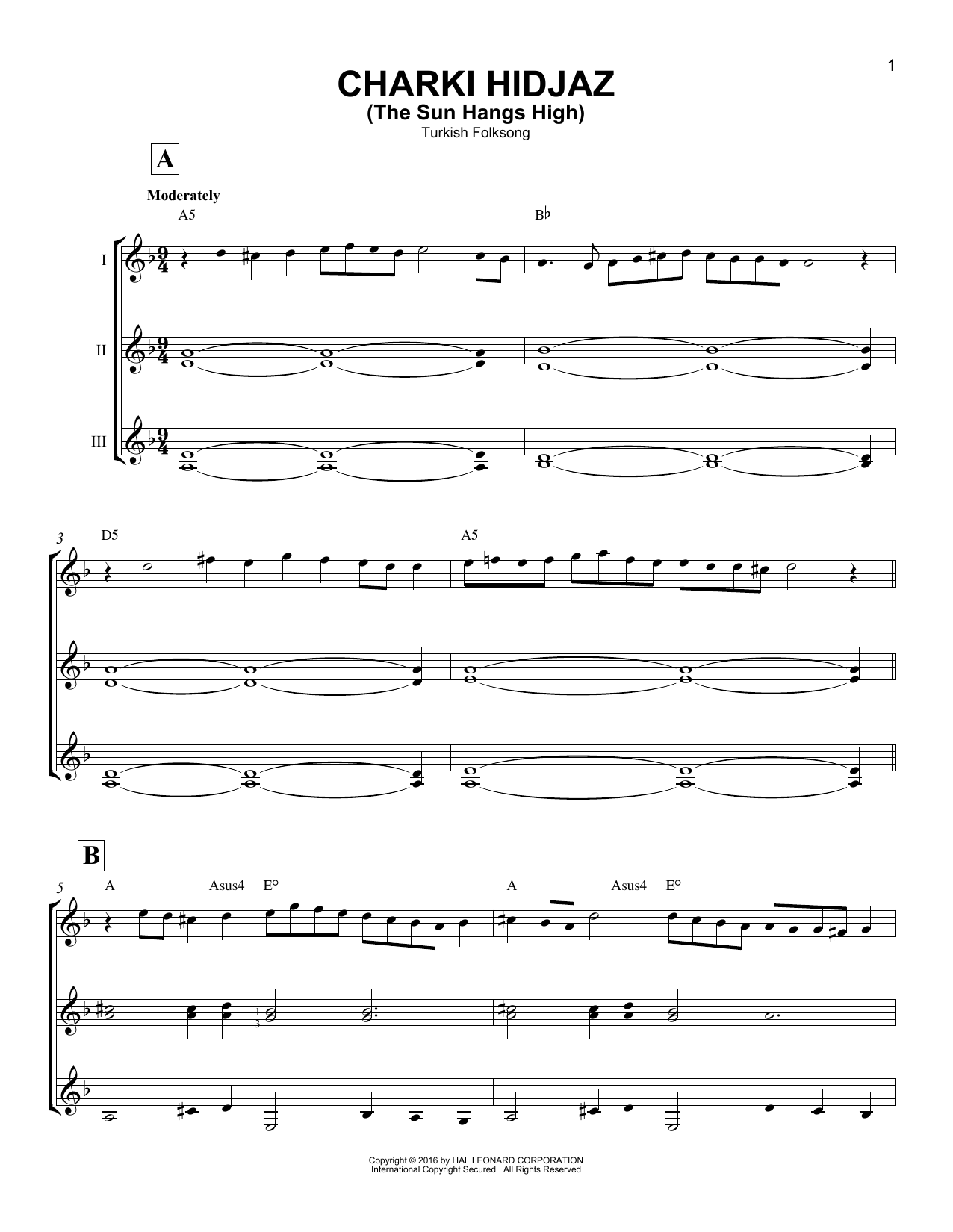 Product gallery: Page 1 of 1 Charki Hidjaz (The Sun Hangs High), Turkish Folksong