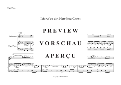 Produktgalerie: Seite 2 von 4 Ich ruf zu dir Herr Jesu Christ , , (Englischhorn + Orgel)