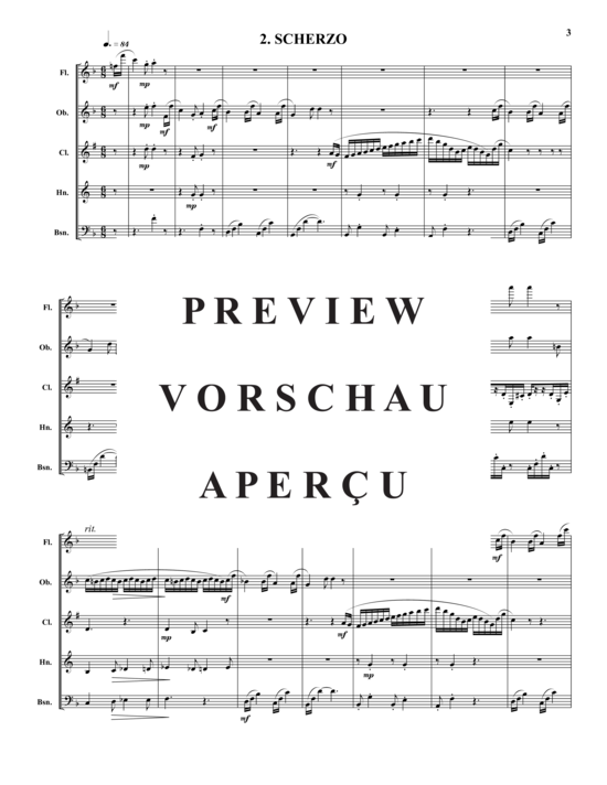 Produktgalerie: Seite 4 von 21 Akvareller – 10 Sätze , , (Holzbläser-Quintett)