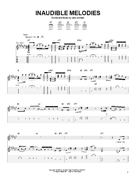 Product gallery: Page 1 of 1 Inaudible Melodies, Jack Johnson