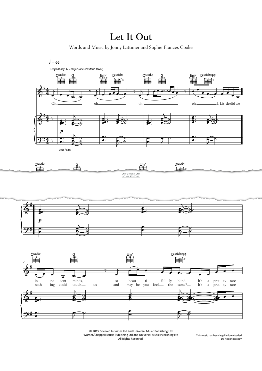 Produktgalerie: Seite 1 von 1 Let It Out, Frances, Gesang, Gitarre, Klavier