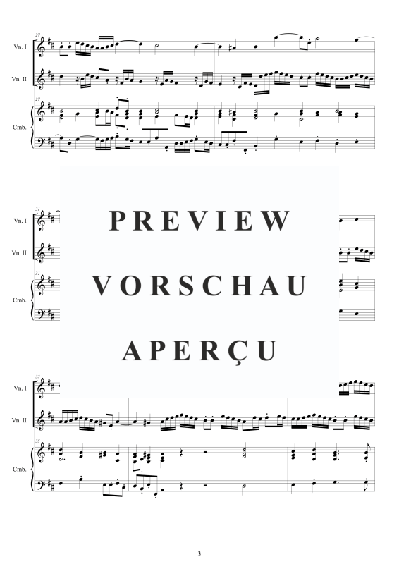 Produktgalerie: Seite 4 von 11 Trio Sonata No.9 in D-Dur Op.1, , 2 Violinen und Cembalo