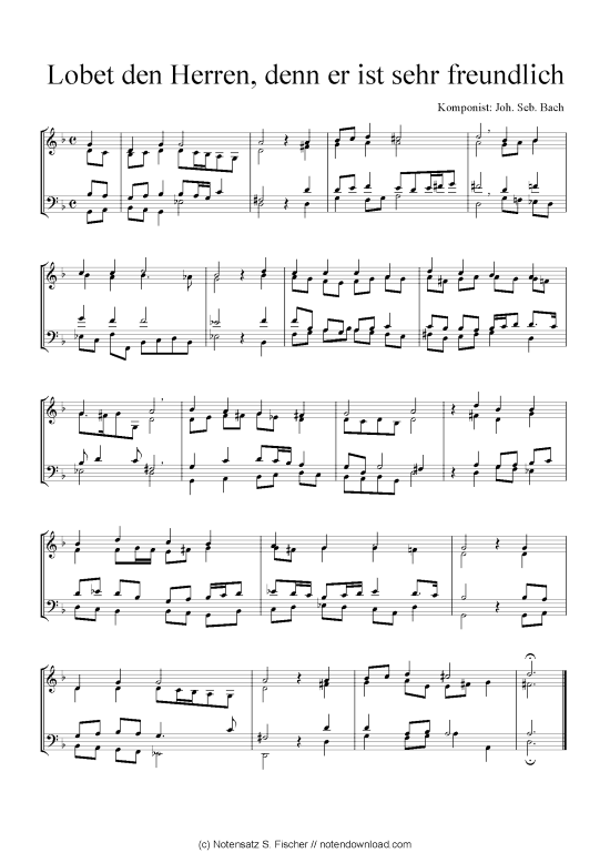 Produktbild zu: Lobet den Herren, denn er ist sehr freundlich Joh. Seb. Bach
