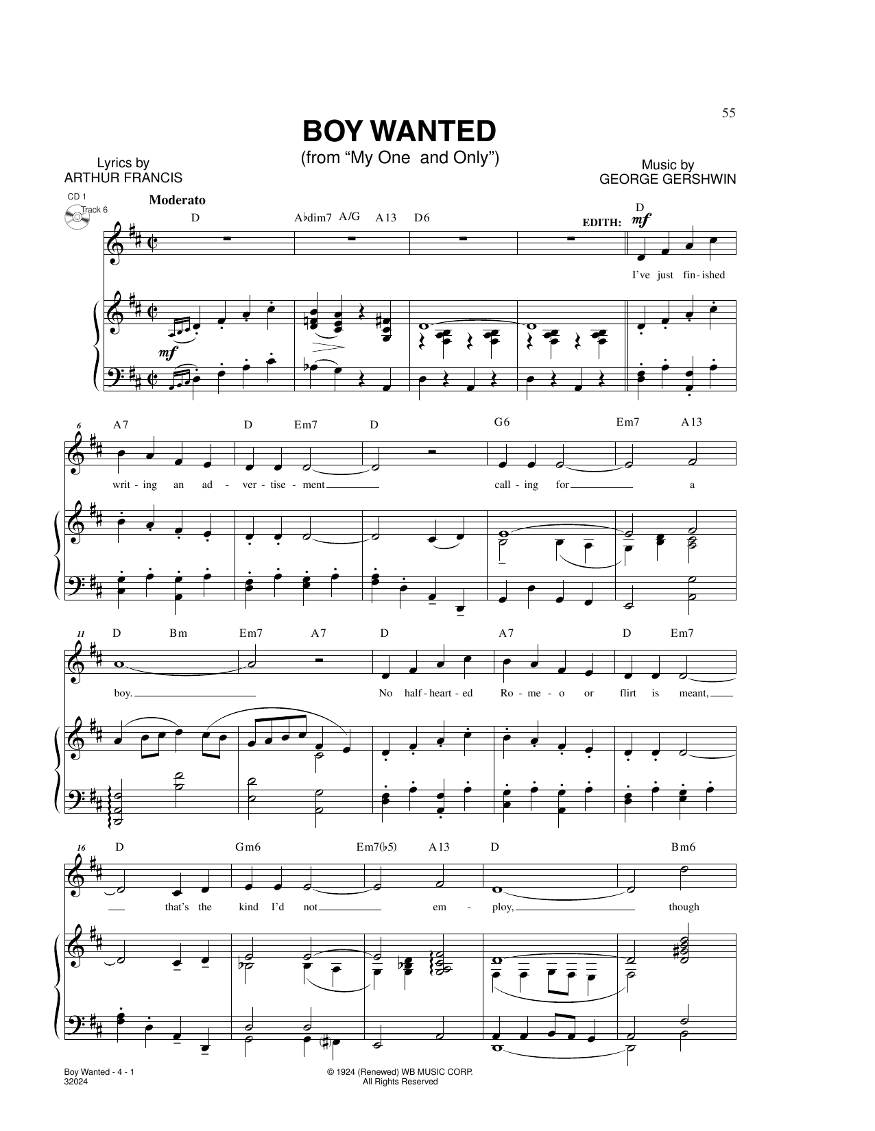 Produktbild zu: Boy Wanted (from My One And Only)