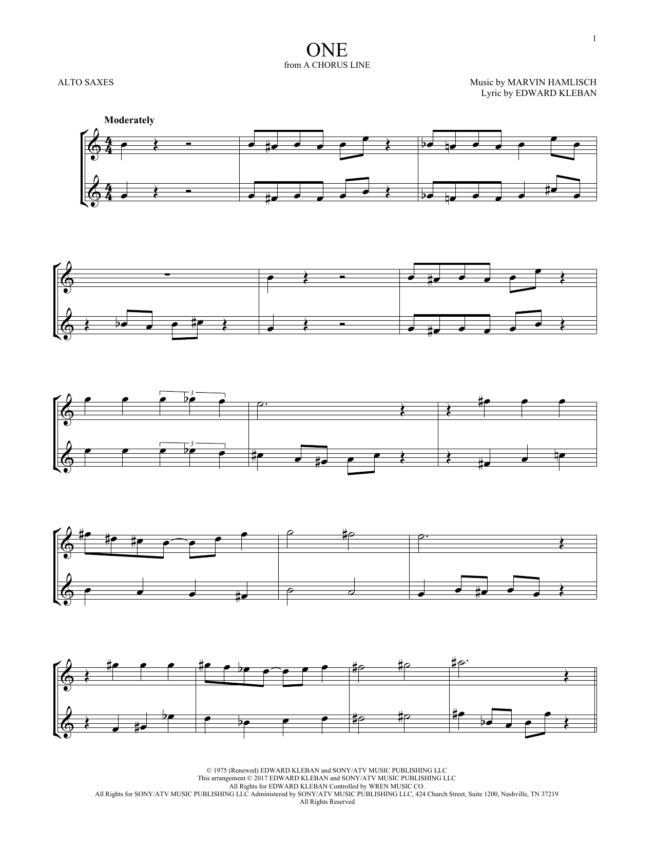 Product gallery: Page 1 of 1 One, Marvin Hamlisch