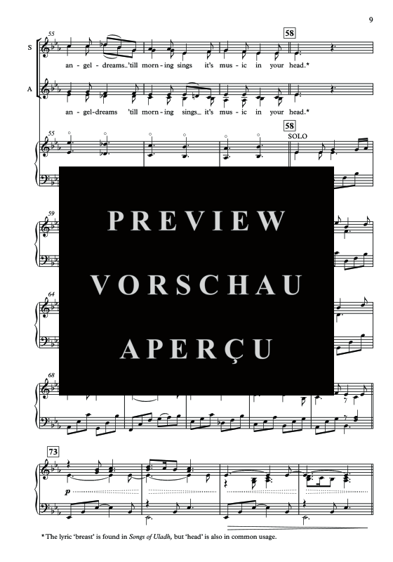 Produktgalerie: Seite 10 von 11 The Gartan Mother's Lullaby, , Gemischter Chor und Klavier/Harfe