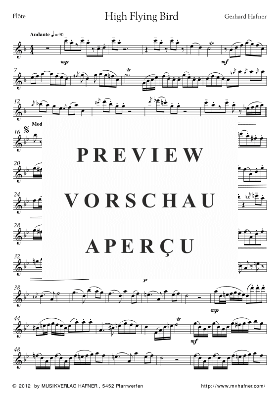 Product gallery: Page 11 of 11 High Flying Bird, , (flute and piano)