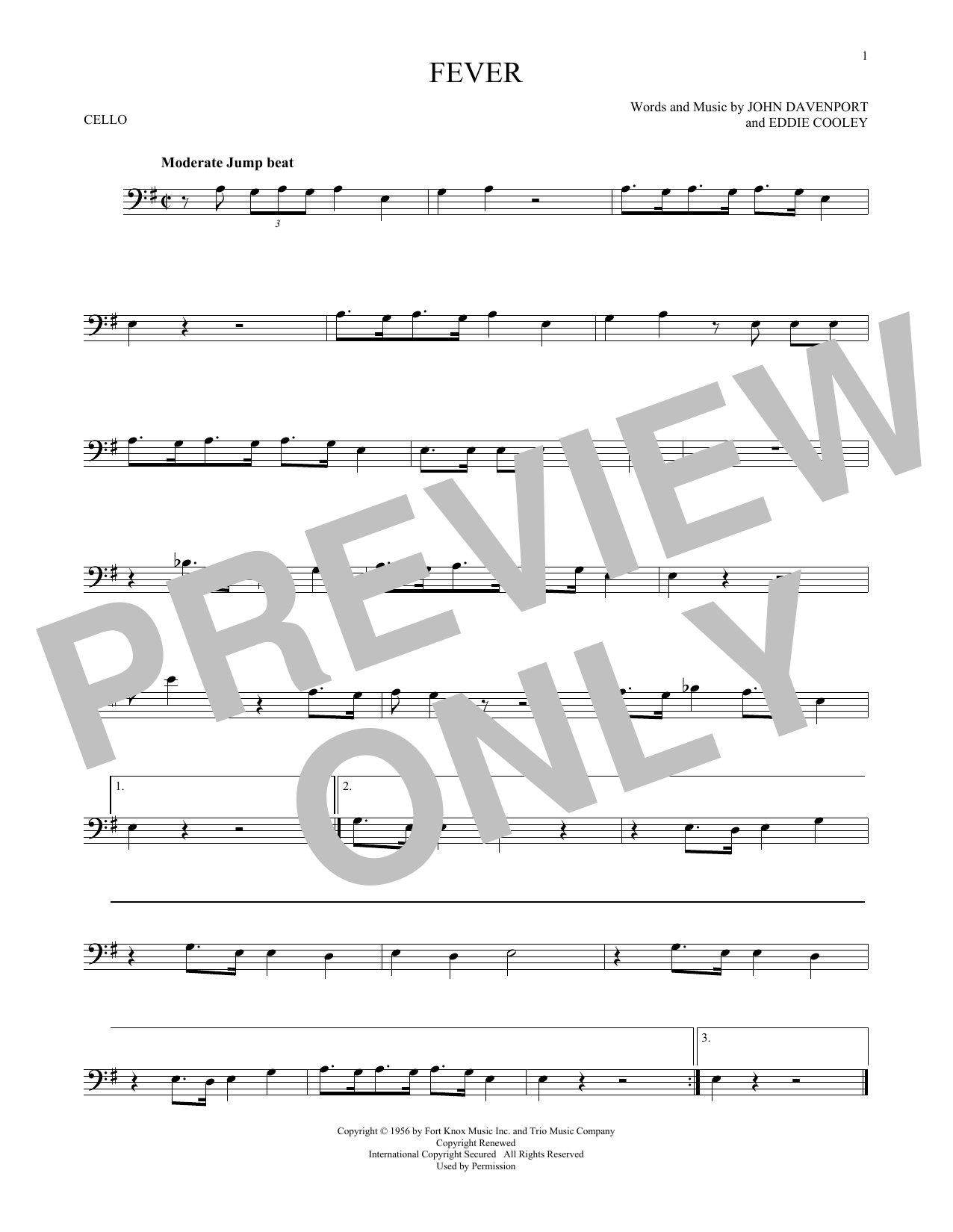 Produktgalerie: Seite 1 von 1 Fever, Peggy Lee, Violoncello