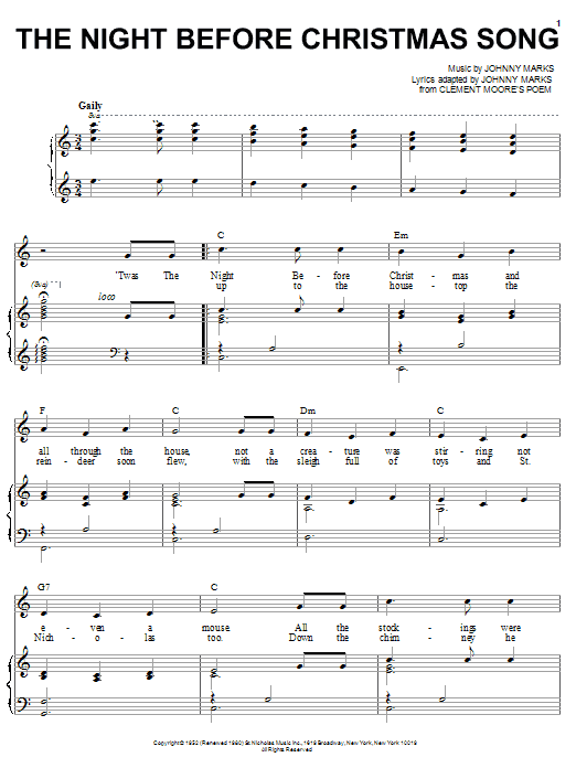 Produktbild zu: The Night Before Christmas Song