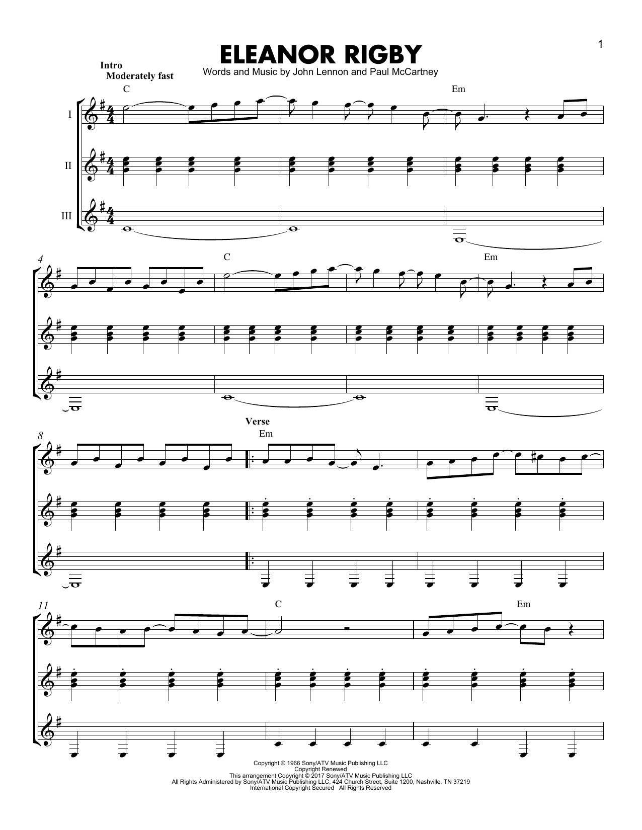 Produktgalerie: Seite 1 von 1 Eleanor Rigby, The Beatles, Gitarre
