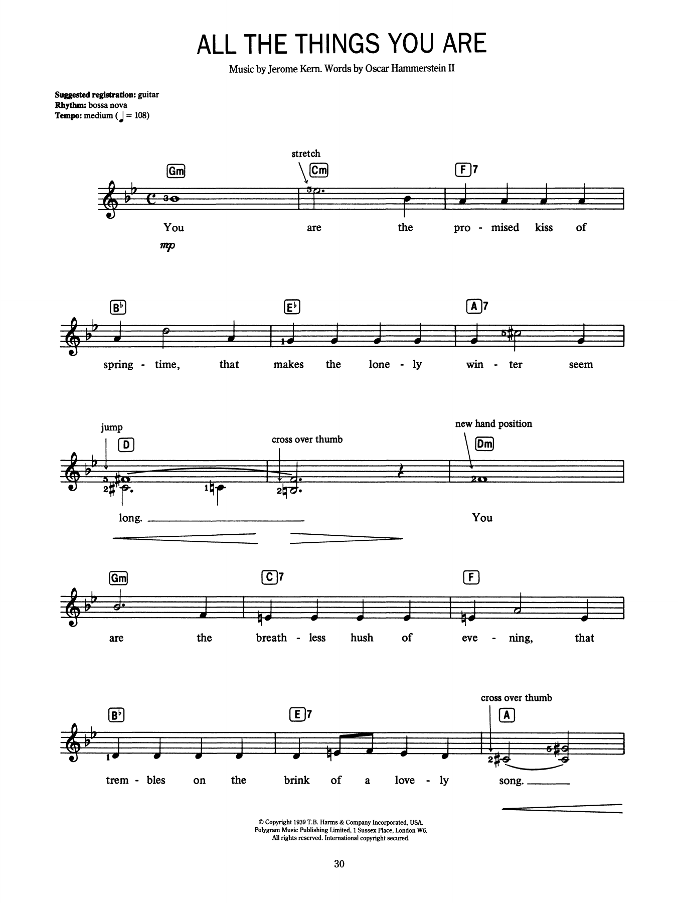 Produktgalerie: Seite 1 von 1 All The Things You Are, Jerome Kern and Oscar Hammerstein II, Melodieinstrument