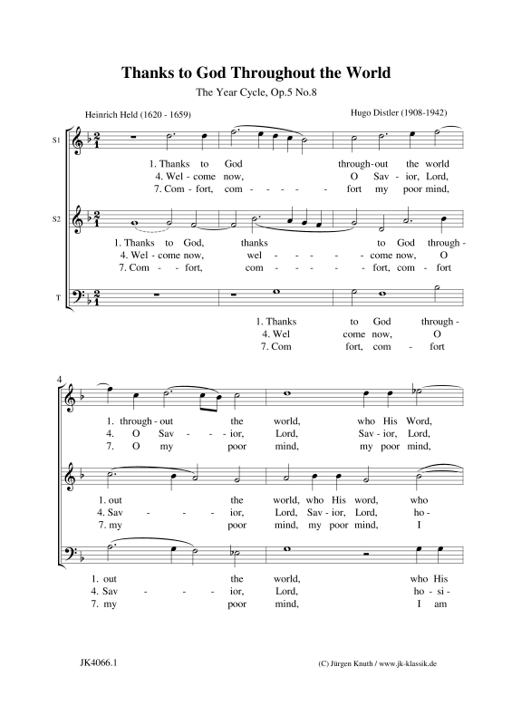 gallery: Thanks to God Throughout the World (The Year Cycle, Op. 5 No. 8), , (Gemischter Chor 3-st. SAT)