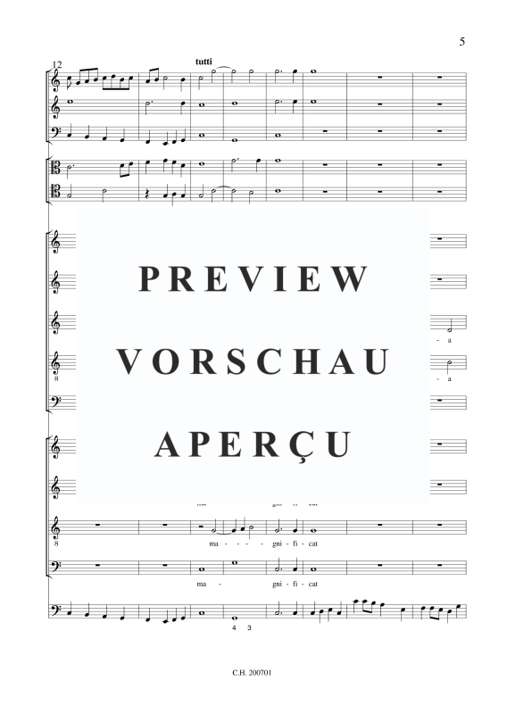 gallery: Magnificat concertata, , (Gemischtes Ensemble 9 Stimmen, Streicher, Posaunen und BC)