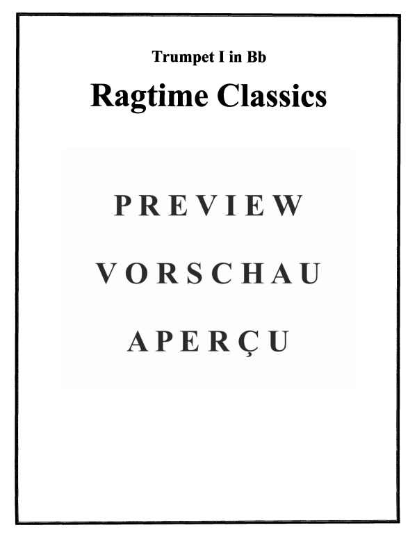 Produktgalerie: Seite 3 von 11 90 Ragtime Classics, , Blechbläser Quartett - Einzelstimmen