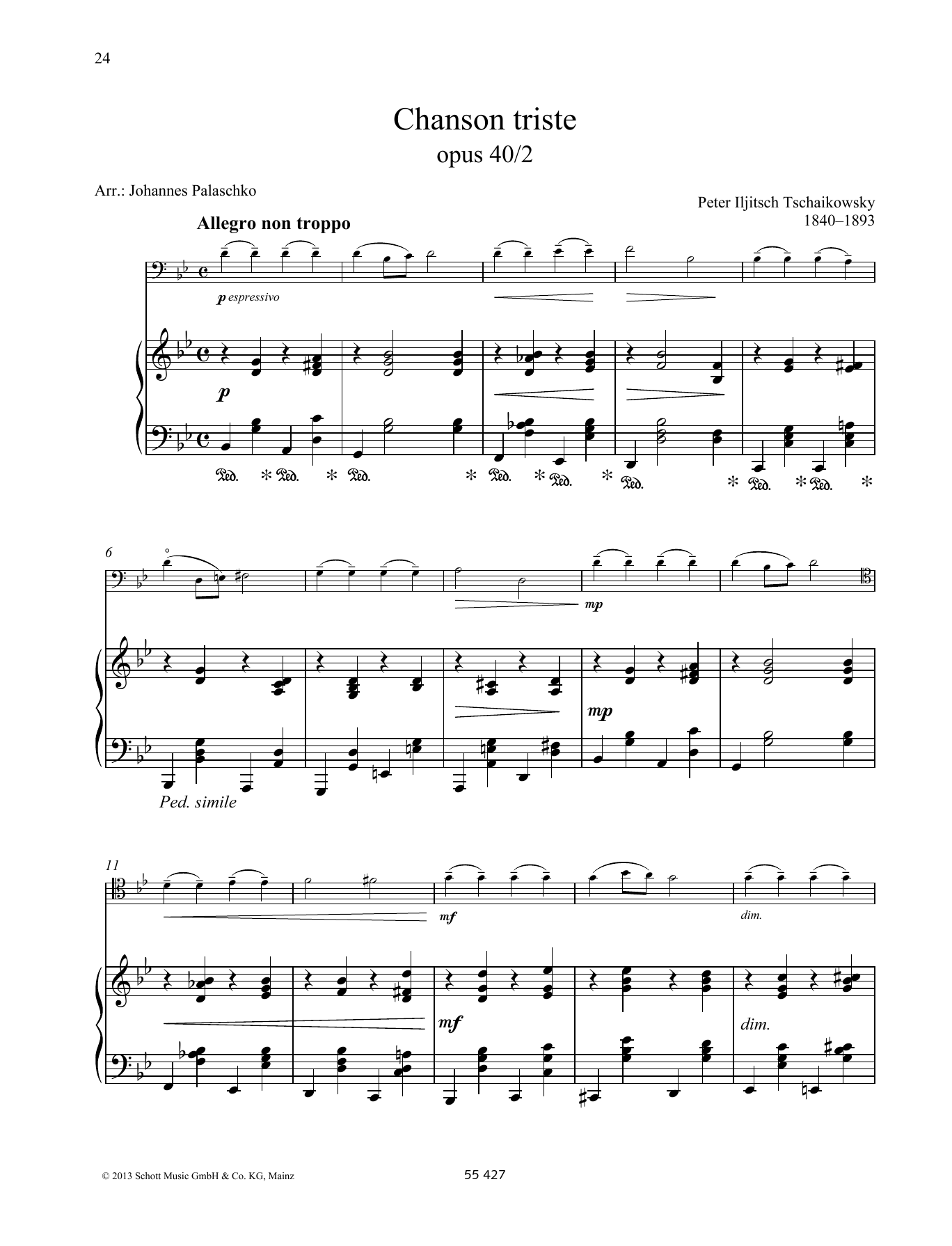 Produktbild zu: Chanson Triste