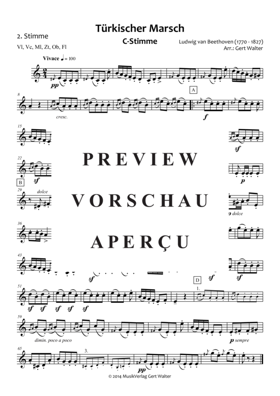gallery: Türkischer Marsch , , (Quintett flexible Besetzung)
