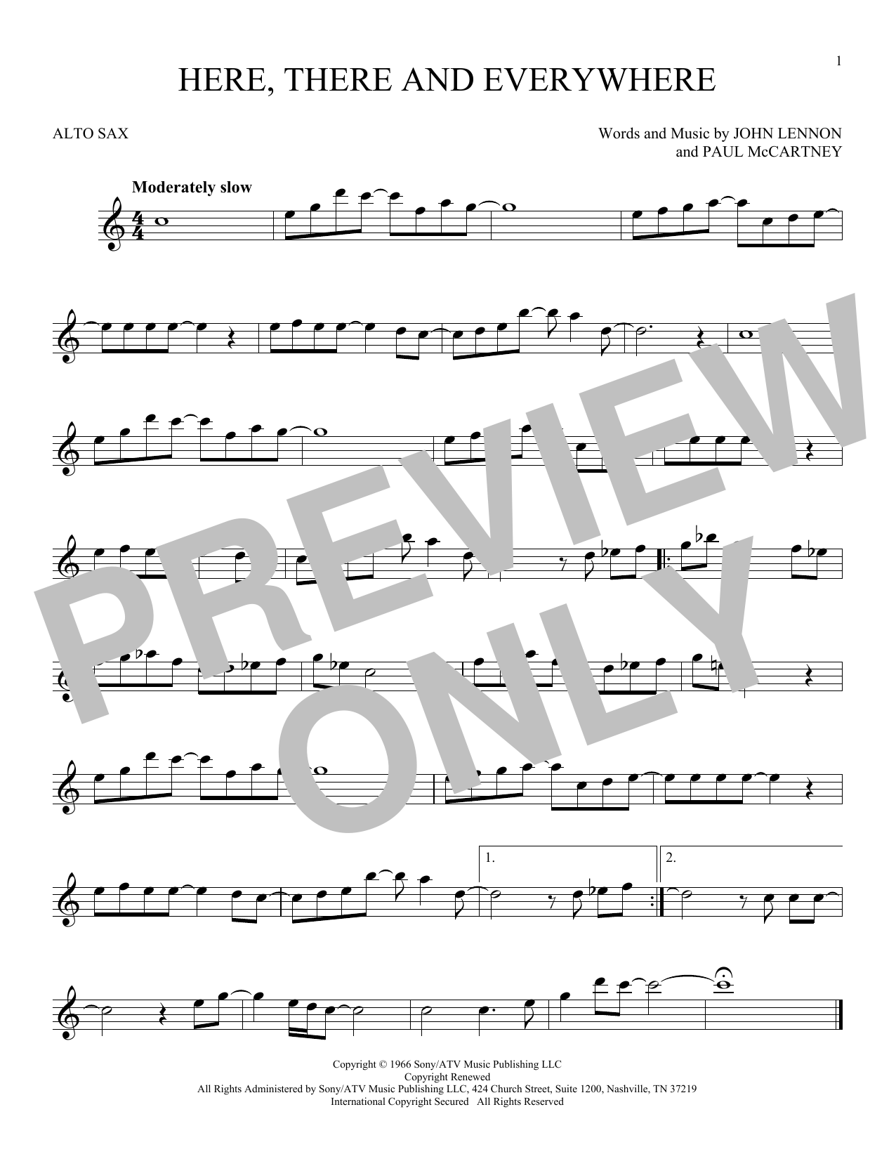 Product gallery: Page 1 of 1 Here, There And Everywhere, The Beatles