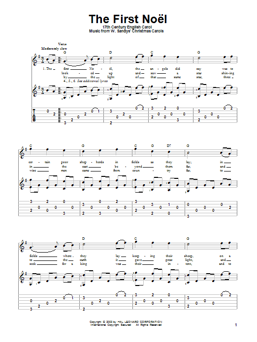 Product gallery: Page 1 of 1 The First Noel, 17th Century English Carol