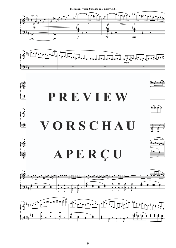 Produktgalerie: Seite 10 von 11 Violin Concerto in D major Op.61 - Piano Version, , Klavier Solo