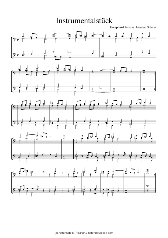 Produktbild zu: Instrumentalstück Johann Hermann Schein
