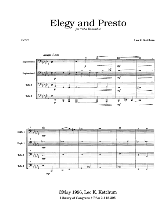 Product picture to: Elegy and Presto Leo Ketchum