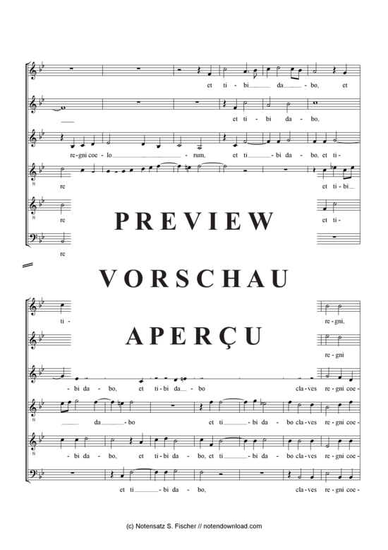 gallery: Tu es Petrus et super hanc petram , , (Gemischter Chor)