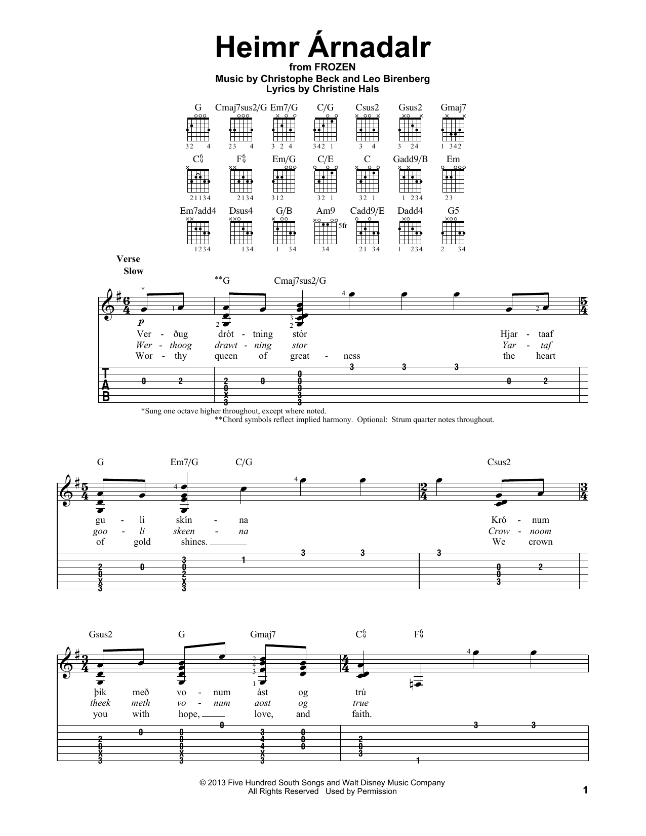 Produktbild zu: Heimr Arnadalr (from Disney's Frozen)